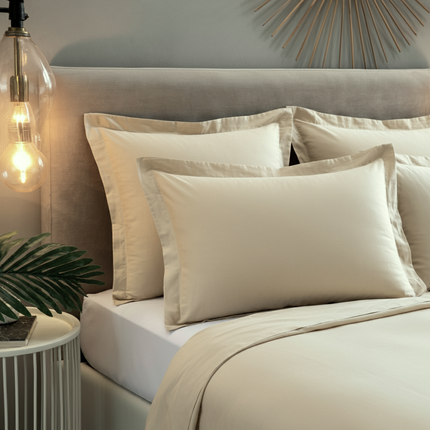 Grand Hotel Perkal Kissenbezug aus 100% ägyptischer Baumwolle – Oxford-Rand
