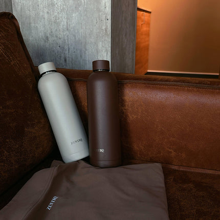 Isolierte Edelstahl Trinkflasche – Braun