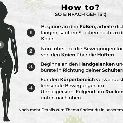 Trockenbürste Körper mit Kupferborsten & Agave Naturborsten (vegan)