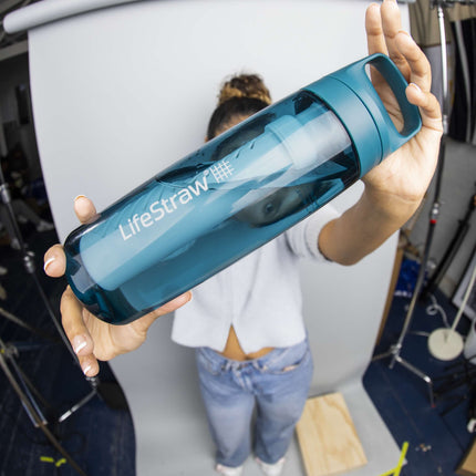 LifeStraw Go Serie 650 ml Filter-Trinkflasche (2-Stufen) – BPA-frei, recycelter Kunststoff, Reise & Outdoor
