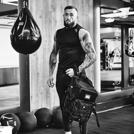 Phantom Athletics DELTA Rucksack 45L – Schwarz Camo | MMA, Muay Thai, BJJ Gym