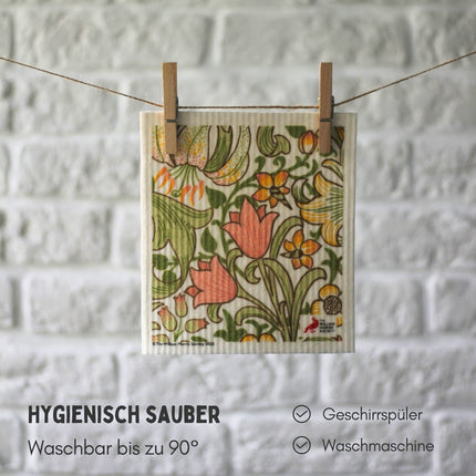 3x Art Spültücher waschbar - Original William Morris Golden Lily