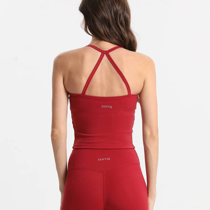 Sport Top leicht atmungsaktiv mit herausnehmbaren Pads – Rot
