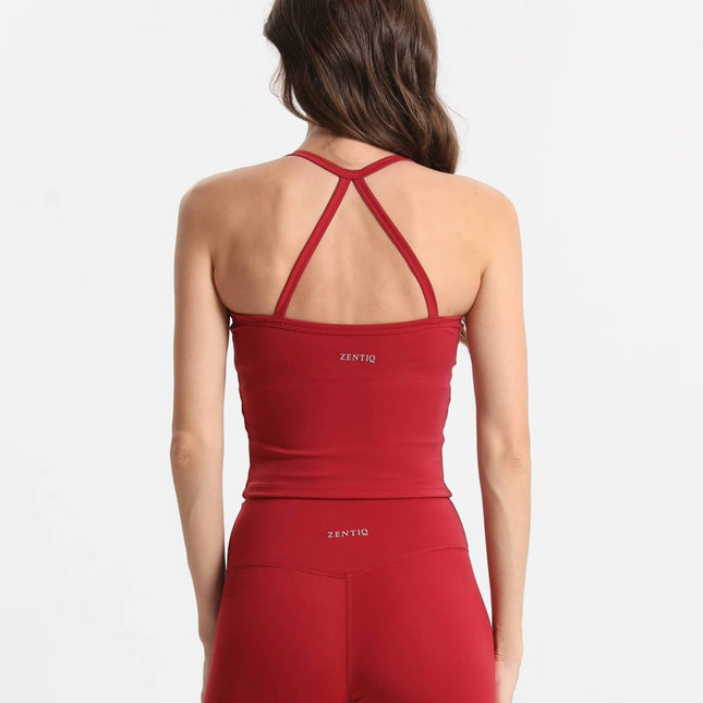 Sport Top leicht atmungsaktiv mit herausnehmbaren Pads – Rot