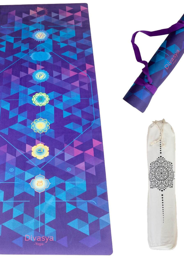 Nachhaltige Yogamatte aus Naturkautschuk & recycelter Mikrofaser Chakra