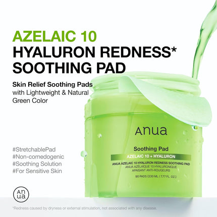 Anua Azelaic 10 Hyaluron Redness Soothing Pad