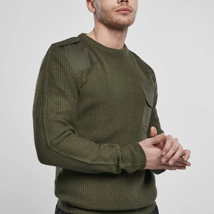 Military Pullover BW-Style – Robust, mit Verstärkungen an Ellbogen & Schultern (Polyacryl)