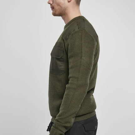 Military Pullover BW-Style – Robust, mit Verstärkungen an Ellbogen & Schultern (Polyacryl)