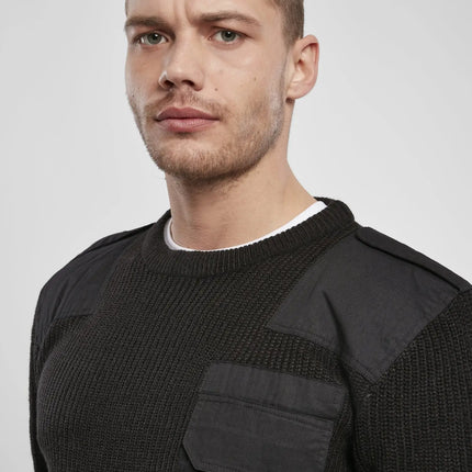 Military Pullover BW-Style – Robust, mit Verstärkungen an Ellbogen & Schultern (Polyacryl)
