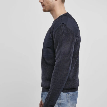 Military Pullover BW-Style – Robust, mit Verstärkungen an Ellbogen & Schultern (Polyacryl)