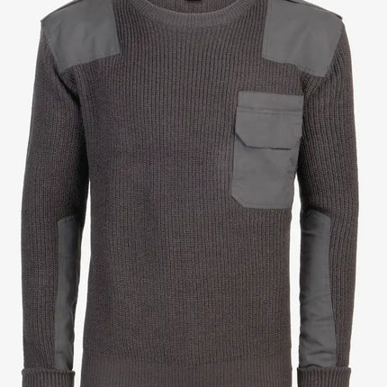 Military Pullover BW-Style – Robust, mit Verstärkungen an Ellbogen & Schultern (Polyacryl)