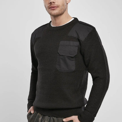 Military Pullover BW-Style – Robust, mit Verstärkungen an Ellbogen & Schultern (Polyacryl)