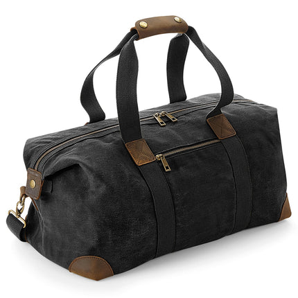 Heritage Weekender aus gewachster Canvas mit Lederdetails, 19 L