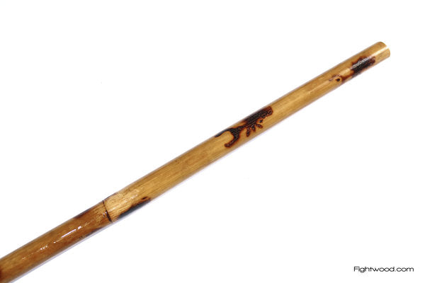 Rattan Stock mit Brandmuster Scorpion