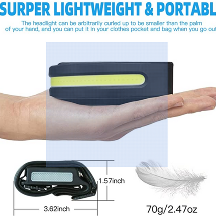 Stirnlampe LED mit WELLEN STEUERUNG + Zubehör