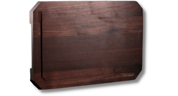 PUMA Schneidebrett Walnuss 45x30cm – Massivholz mit Saftrille & Gummifüßen