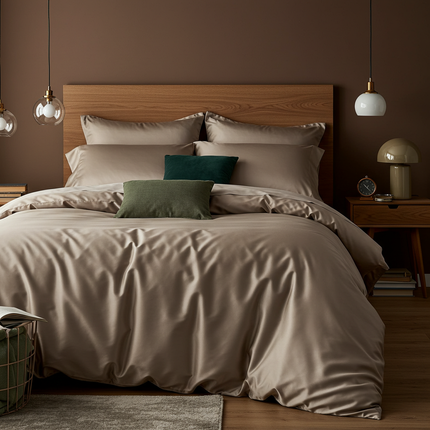 Luxe Baumwollsatin Bettwäsche aus ägyptischer Baumwolle (400 TC) – seidig & atmungsaktiv