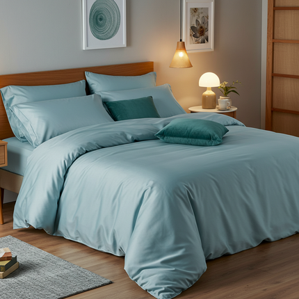 Luxe Baumwollsatin Bettwäsche aus ägyptischer Baumwolle (400 TC) – seidig & atmungsaktiv