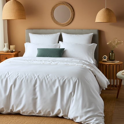 Luxe Baumwollsatin Bettwäsche aus ägyptischer Baumwolle (400 TC) – seidig & atmungsaktiv