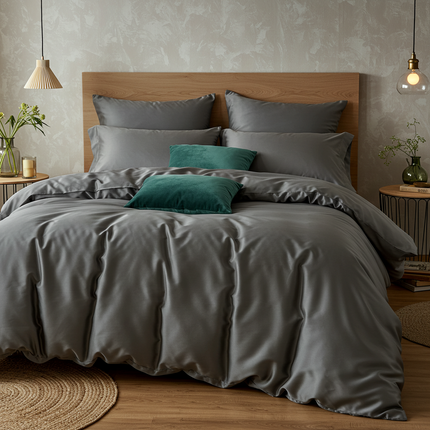 Luxe Baumwollsatin Bettwäsche aus ägyptischer Baumwolle (400 TC) – seidig & atmungsaktiv