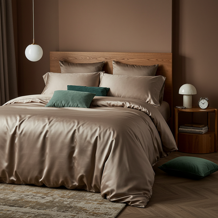 Luxe Baumwollsatin Bettwäsche aus ägyptischer Baumwolle (400 TC) – seidig & atmungsaktiv
