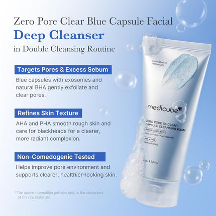 Medicube Zero Pore SA Clear Capsule Cleansing Foam 120 g