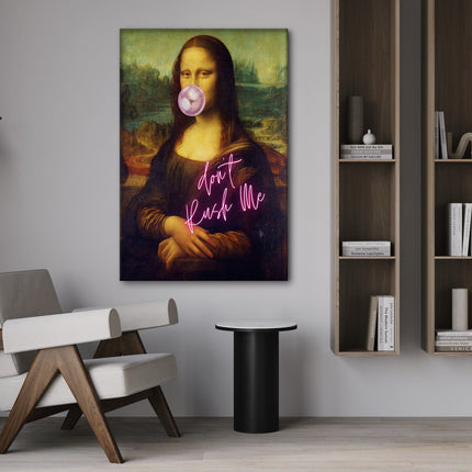 Mona Lisa don't rush me - Leinwandbild Quotes
