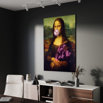 Mona Lisa don't rush me - Leinwandbild Quotes