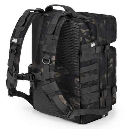 Kampfsport Rucksack 45 Liter mit MOLLE System und Bungee – Außenseite