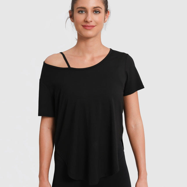 Butter-Soft Shirt mit Cut-Out – Schwarz