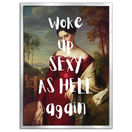 Sexy as Hell Leinwandbild – Quotes Wandbild für Lifestyle, Schlafzimmer & moderne Wanddeko
