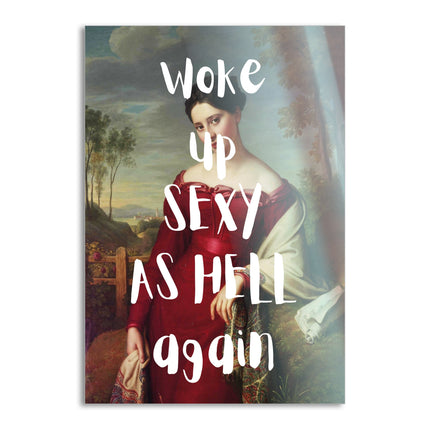 Sexy as Hell Leinwandbild – Quotes Wandbild für Lifestyle, Schlafzimmer & moderne Wanddeko