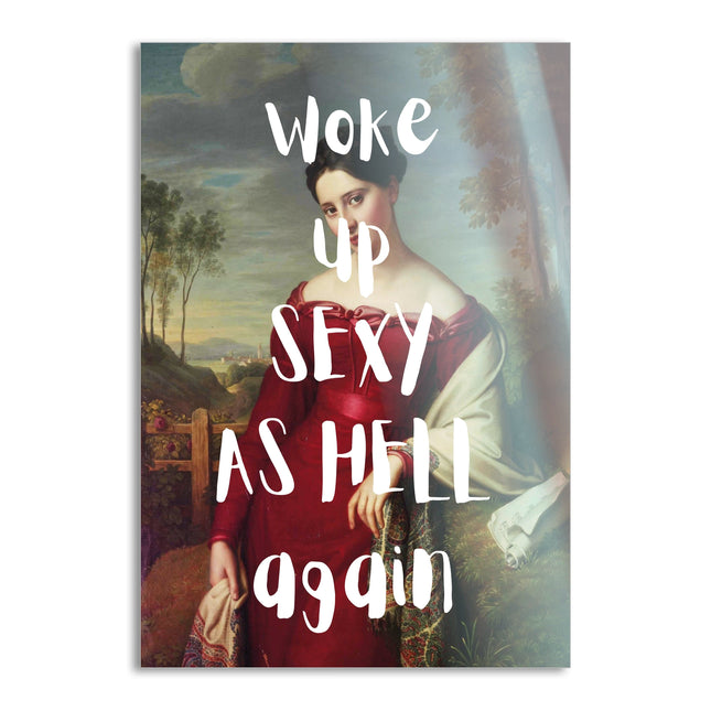 Sexy as Hell Leinwandbild – Quotes Wandbild für Lifestyle, Schlafzimmer & moderne Wanddeko