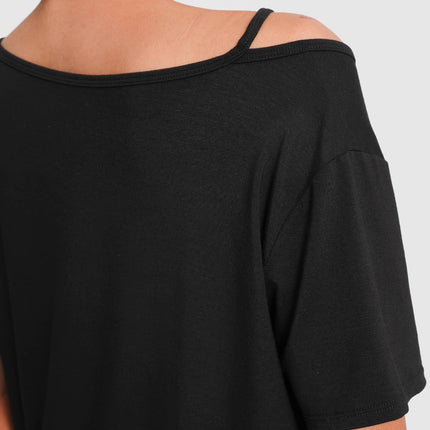 Butter-Soft Shirt mit Cut-Out – Schwarz